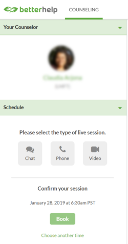 BetterHelp Schedule Type